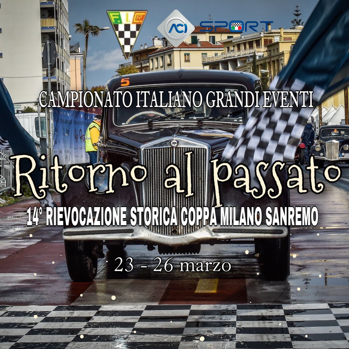 federcronos's tweet photo. A breve prenderà il via la 14° #RievocazioneStorica della Coppa #MilanoSanremo, 2° tappa del Campionato Italiano Grandi Eventi.

23-26 marzo: i #cronos si divideranno tra l’Autodromo di Monza, Milano e la Liguria e la #CoppadelleDame.

#FICr #AciSport #CIGE

@Official_CSAI https://t.co/wWOIl8dsmS