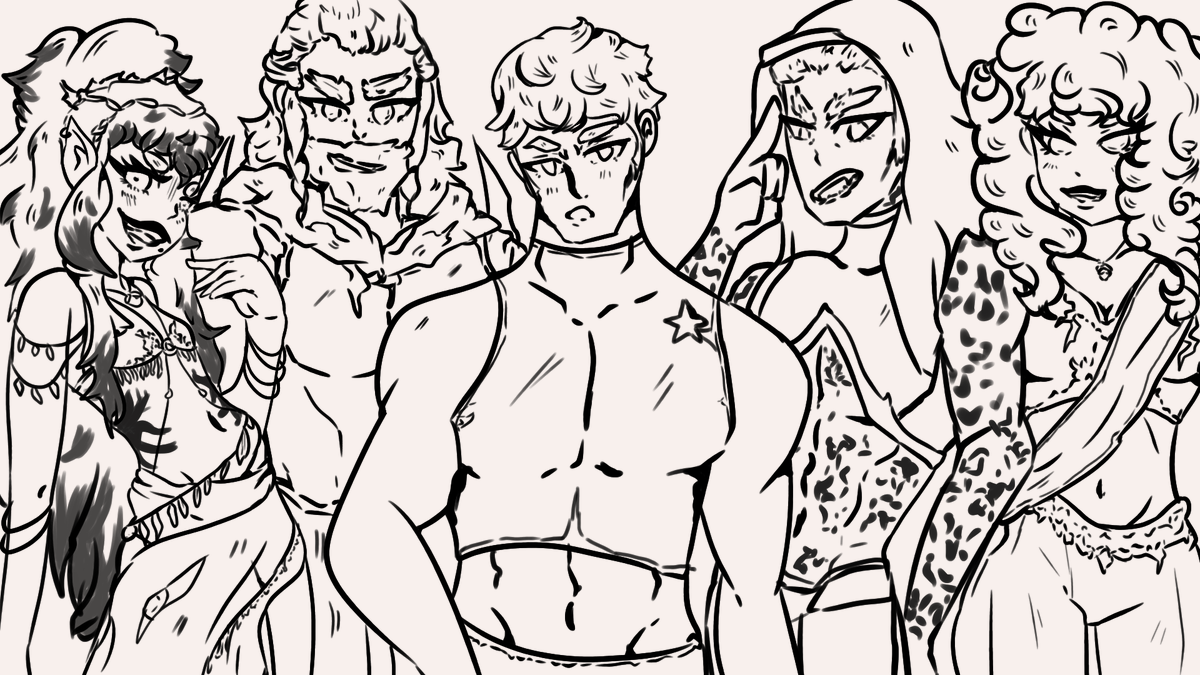 AnimatorTired's tweet photo. More D&amp;D character art from one of my favorite games. I always do party art for every game I join.
this is finished already I just wanted to share the lineart...
#digitalart #dndart #DnDcharacter #DnD #smallstreamer #ArtistOnTwitter https://t.co/bVLpL5z7Tw