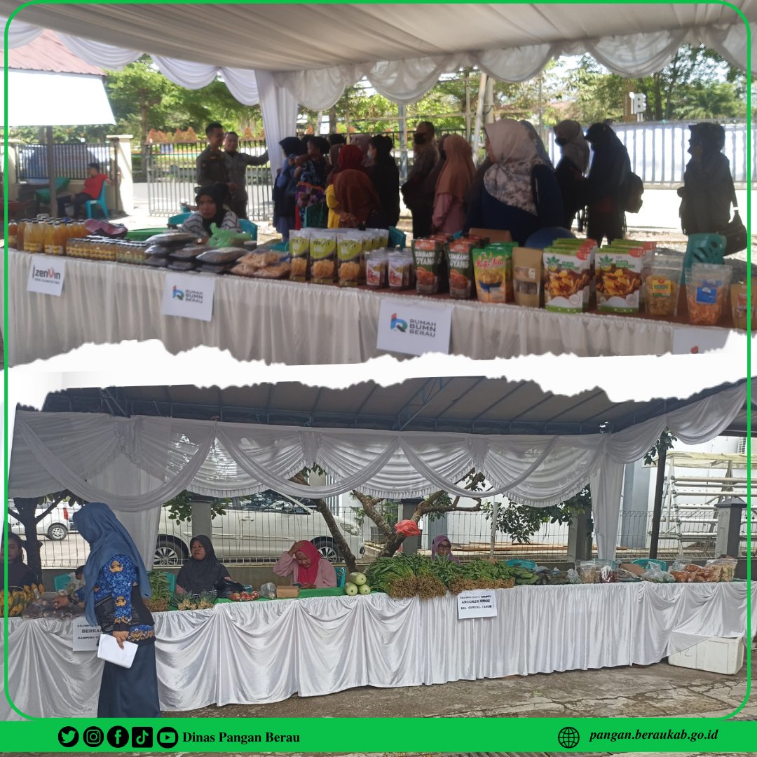 DisPanganBerau's tweet photo. Dinas Pangan Kabupaten Berau telah melaksanakan Gelar Pangan Lokal (15 - 17 Maret 2023), dengan berbagai macam rangkaian kegiatan seperti Bazar Pangan Murah, Gerakan Makan Telur dan Minum Susu, dan kegiatan penganekaragaman pangan lainnya.

@p_berau @BadanPangan https://t.co/KftyWiZhoY