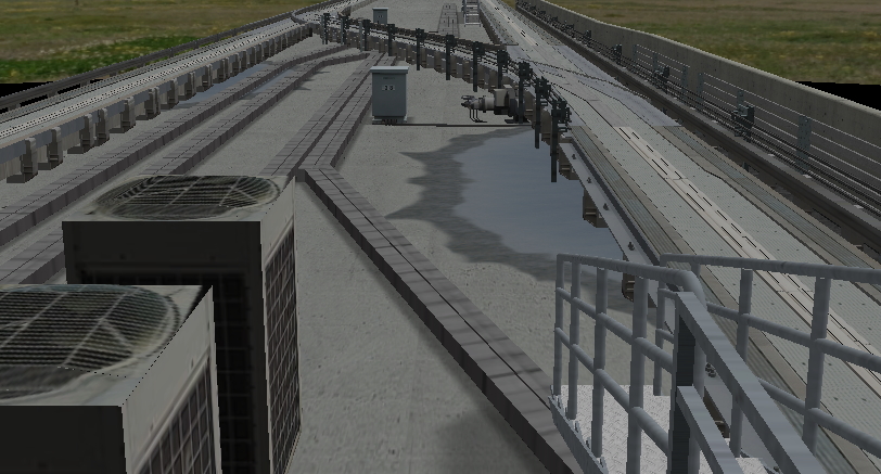 Risatory's tweet photo. BVEで画像を1枚1枚汚れを書いてるとバリエーションも限られて来るので、blenderからヒントに綺麗なストラクチャの上に自由に変形させる汚すストラクチャを置いていく事に。試しに変形可能な水たまりを作って置いてみる（なんとかいけそうだ）。 https://t.co/X9urgxXnoN