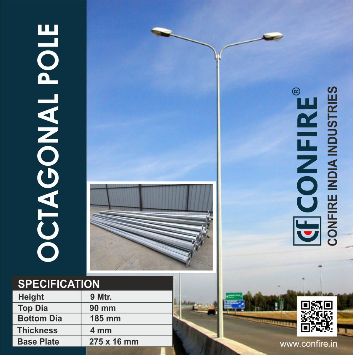 ConfireIndia's tweet photo. Confire Octagonal Poles Stock is Available https://t.co/PGfSE2Tu66