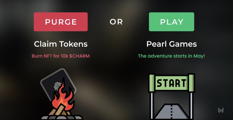 Will you burn your Pearl Game Tokens for $CHARM or save them for Pearl Games! 🤔😰 <a href="/MojoverseNFT/">Mojoverse ✨</a> #mojoverse #mojomadness