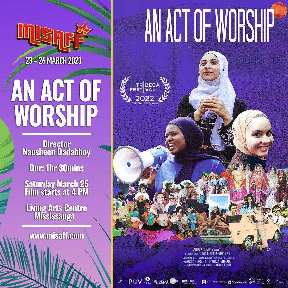 mosaic_misaff's tweet photo. #MISAFF23 presents @AnActofWorship, a doc by @naushero. A portrait of Muslim life in America, the film explores the impact of anti-Muslim rhetoric and policy on young Muslims who came of age after 9/11.
Sat. Mar 25th at 4pm. Go https://t.co/kWljAgojcM for passes or tickets! https://t.co/yGu3RzXo7H