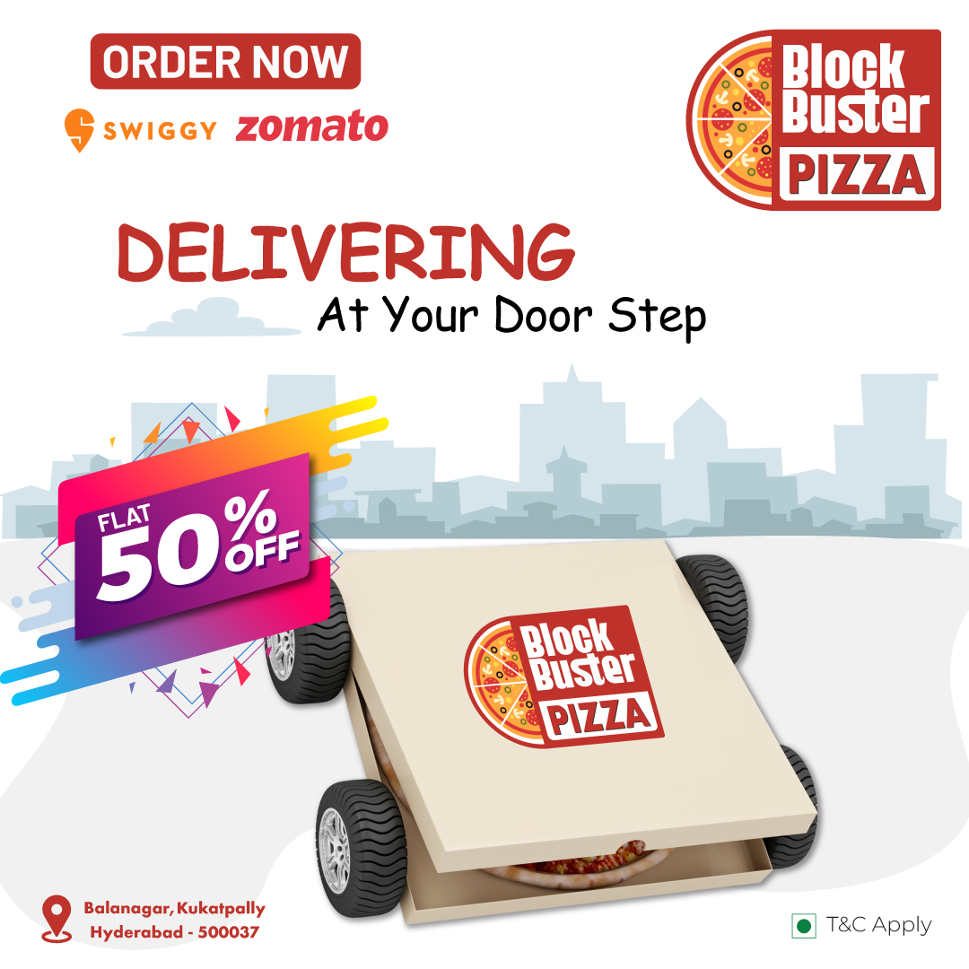 Skip the #traffic & #enjoy the #convenience of #OrderingOnline.
Plus, we're #offering an #unbeatable 50% #discount on all #pizzas.

#50Off #SatisfyingMeal #HyderabadPizza #PizzaParty #FoodieLife #PizzaTime #PizzaNight #YummyPizza #PizzaGoals #PizzaAddict #PizzaDiscounts #hyd