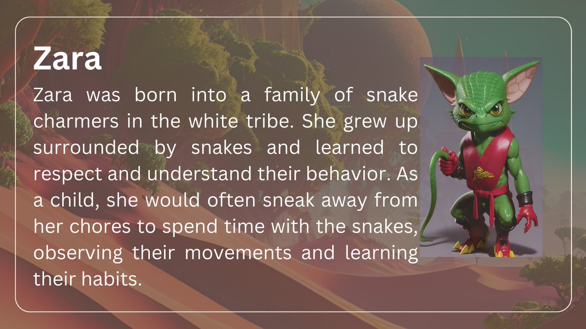 ordgremlin's tweet photo. Great day for us as our Gremlins are coming up for auction - Thanks @scarcedotcity @ordcity for  auction.
Will release the character personification of our NFTs in our story series - Today is about the Snake commander Zara
#Ordinals #OrdinalsNFT #OrdinalsNFTs #BTCnfts #Auction https://t.co/syvb1iOBdH