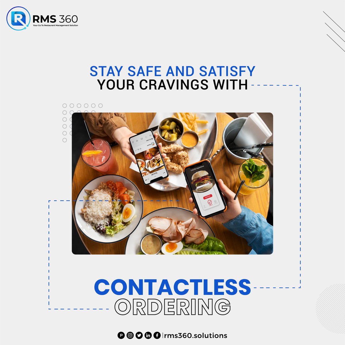 Satisfy your cravings without sacrificing safety! Our Contactless Ordering System keeps you and your team safe during these challenging times. 

Book a free demo: calendly.com/rms360-solutio…

#rms360solutions  #contactlessordering #contactlesspayments  #restaurant #technology