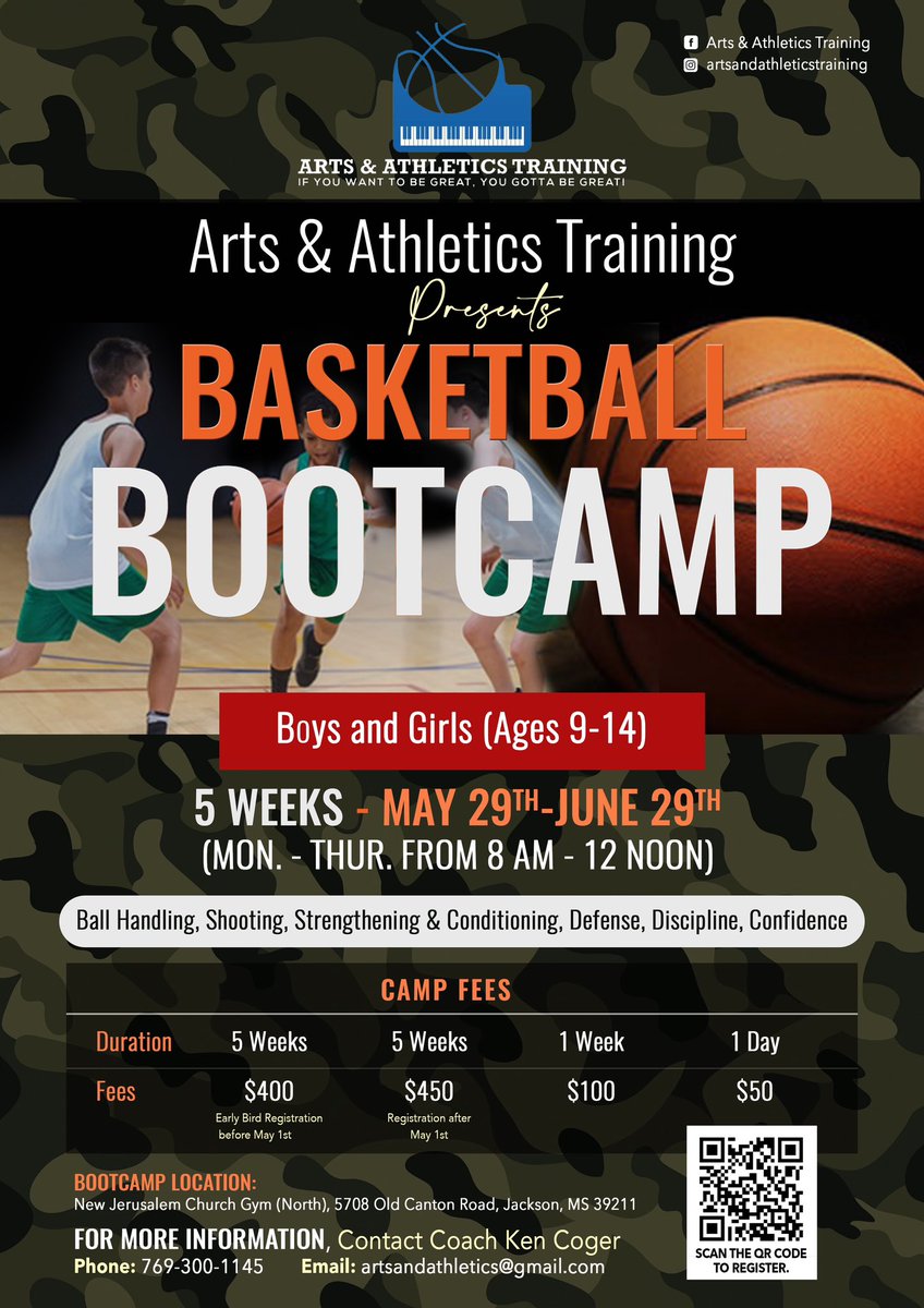 AATA601's tweet photo. Link in bio. Use the QR code to sign up today! #basketball #basketballcamp #bootcamp #basketballbootcamp #summercamp #summer #camp #girls #boys #girlsbasketball #boysbasketball #youth #youthsports #youthsportstraining #youthactivities https://t.co/wm2rnNY8d1