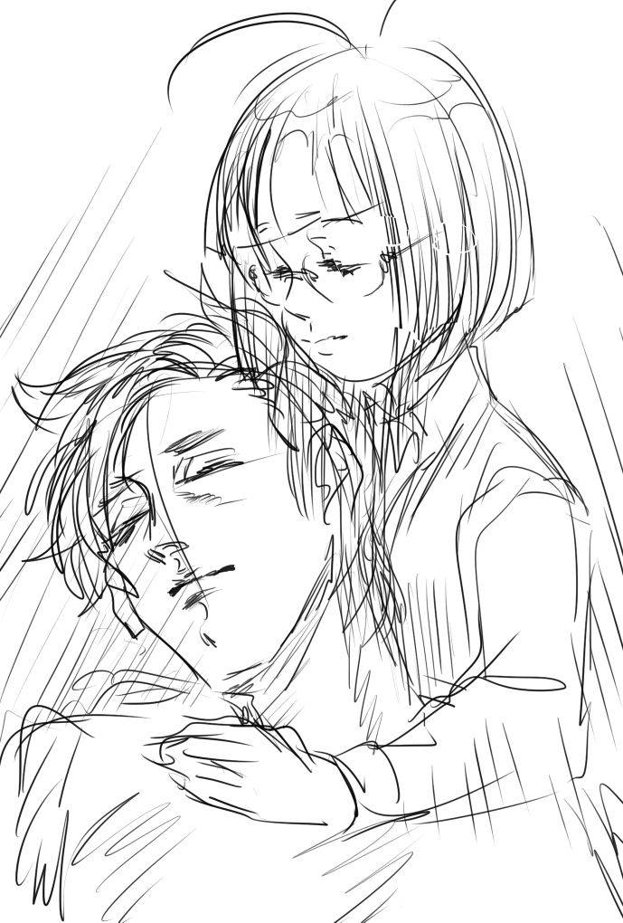 殴り描き練習のときにもヒ゜エタ也宮描いてて欲望に忠実すぎたなって顔してる 