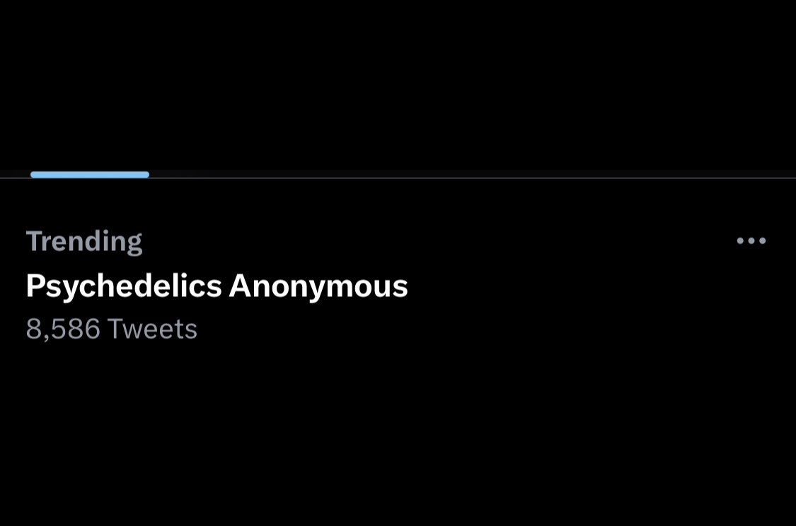 Another day. We keep going. That’s what a true community looks like.

Trending two days in a row 🫡

Gn Psychedelics Anonymous.
