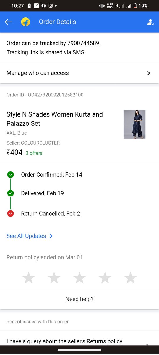 NftSpirituality's tweet photo. @flipkartsupport Really im fed up now I ordered this on 14th February it was delivered to me on 18th February the size of the order was small so I exchanged it on 21st February the delivery boy took the order..but  till now i have not received any exchange or refund.. https://t.co/DfvYPTrozP