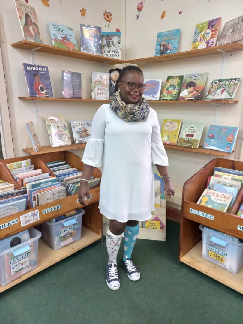 tzuor's tweet image. Celebrating Neurodiversity Week in the ISU Library!
#DownSyndromeDay #KnockYourSocksOff
#WeLearnTogether #ISUBooks  #InUganda4purpose🇺🇬🇺🇸