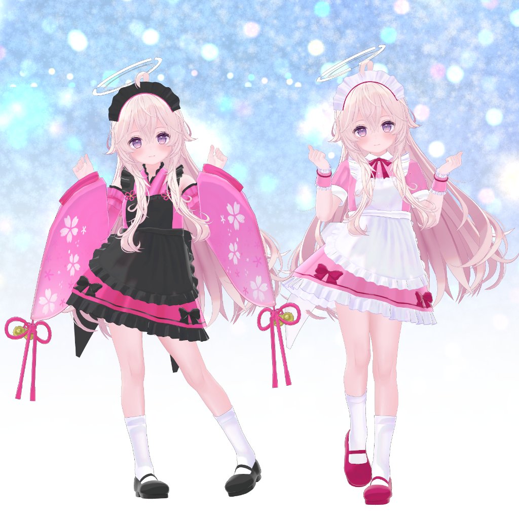 「販売中の『LPメイド服』の対応アバターにソラハちゃん、めいゆんちゃんを追加しまし」|寺井のイラスト