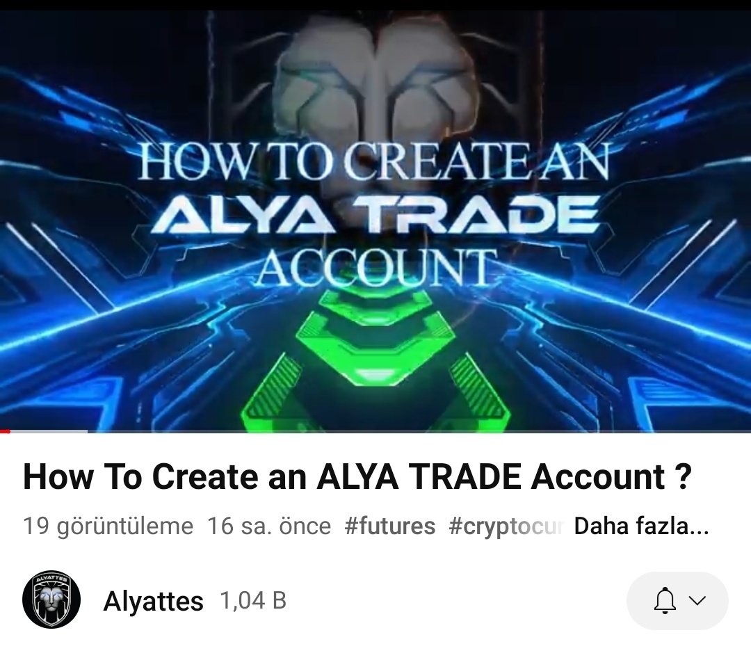 🙄HOW TO CREATE AN #ALYATRADE ACCOUNT ❓
youtu.be/RE9PAAlyfLI
Telegram t.me/alyatradingbot
Web  🌐 alya.trade
Ask your questions to our experts team.
#BinanceFutureTrading
#Alyattes  #trading #cryptocurrency #crypto #cryptotrading #binance #btc    #eth