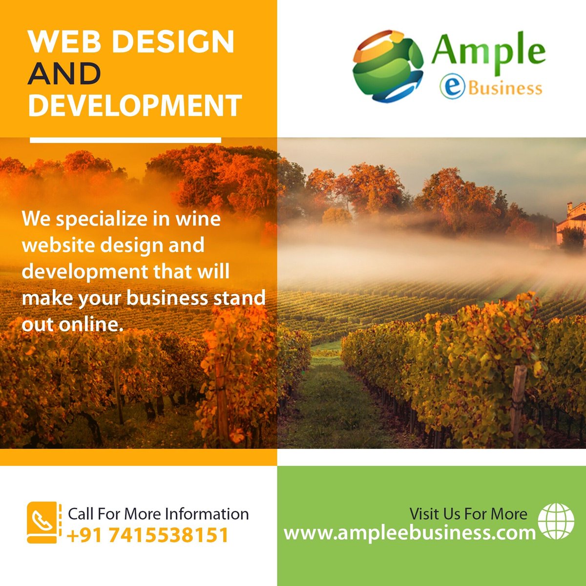 ampleebusiness's tweet photo. Are you a wine business looking for a stunning website? Look no further than Ample eBusiness! We specialize in wine website design and development that will make your business stand out online: https://t.co/OKMxaFjagy

#WineWebsiteDesign #EcommerceWebsiteDesign #MobileAppDevelopm https://t.co/qJyWXCo3Ww