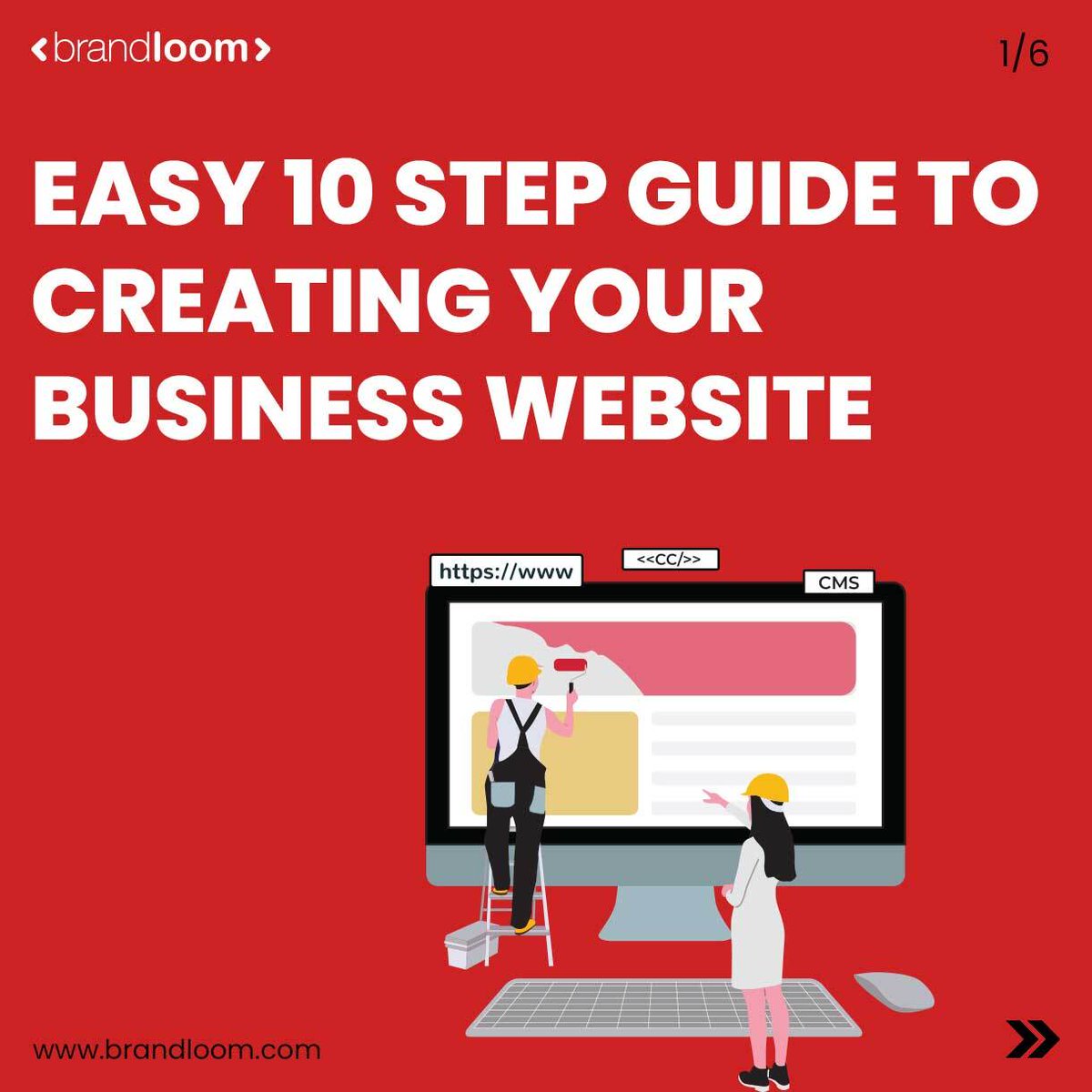 BrandLoom's tweet image. 10 KEY Steps To Creating Your Business Website!
You can easily create a competitive website for your brand by following THIS guide! 🚀. . .(1/7)
#BrandLoom #WebDesignAndDevelopment #DigitalMarketingAgency #WebDevelopment #MarketingTips #SMB #Marketing #DigitalMarketing