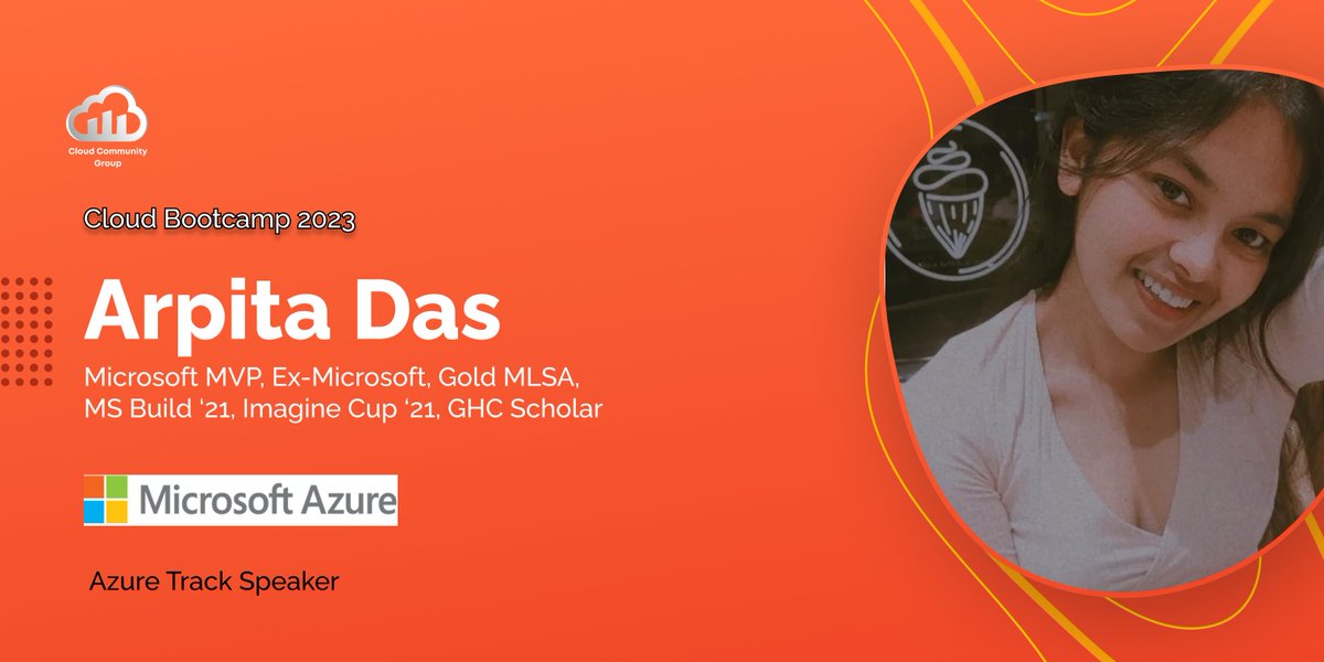 thecloudfolk's tweet photo. Here's the second #speaker for Cloud Bootcamp 2023!! ☁️

@Arpitaaa01 is one of the most enthusiastic #mlsa 's from the program 💯. She has participated in hundreds of #events and impacted 3000+ students through her #talks 🎙️

#bootcamp #learning #cloud #azure #gcp #aws #students https://t.co/GhDEHbVprO
