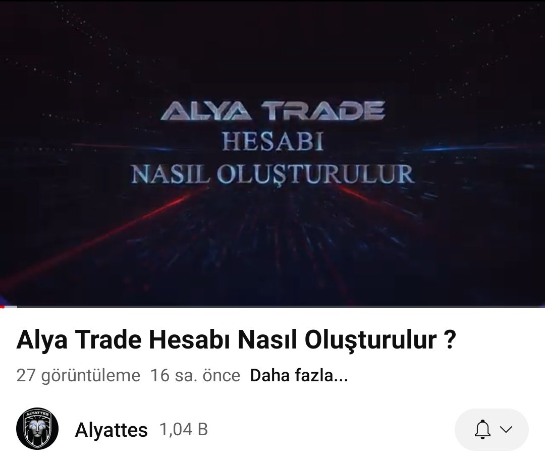 #ALYATRADE HESABI NASIL OLUŞTURULUR🙄❓
youtu.be/Gi089u7wqf4
Telegram t.me/alyatradingbot
Web  🌐 alya.trade
Sorularınız için uzman ekibimize danışabilirsiniz
#BinanceFutureTrading
#Alyattes #trading #cryptocurrency #crypto #cryptotrading #binance #btc #eth