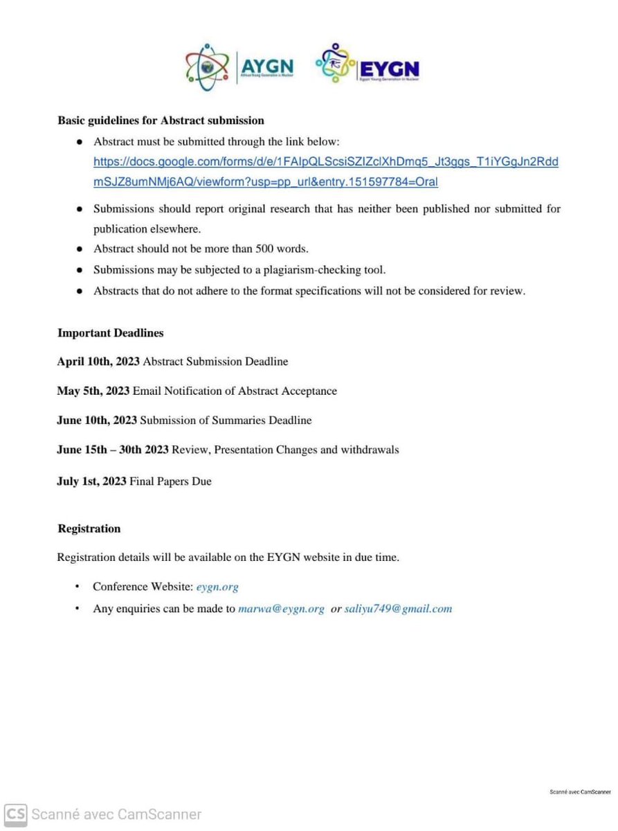 african_ygn's tweet photo. We are pleased to share with you more information on how to submit your abstract and take part in the African Youth Nuclear Summit 2023 (#AYNS2023) to be held in Giza, Egypt from 13th to 18th August. #Nuclear #AYGN https://t.co/7WWgP2rJAd