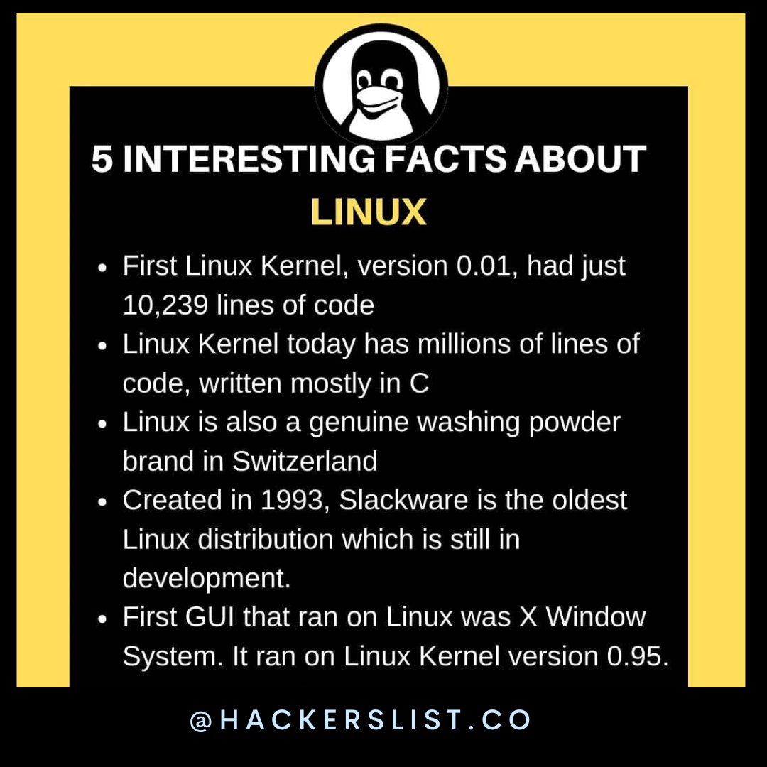 AndonT7's tweet photo. 5 interesting facts about Linux ..
#hack #hacks #hacker #hacking #hacker #java #javascript #python #hireahacker #cybersecurity
#hackerslist #hackerslistco #hacking #cybersec #hacker #whitehat #itsecurity #indianhackers #ethicalhacking
#deepweb #digitalsecurity #hackingtools https://t.co/kBPVOLaMMf