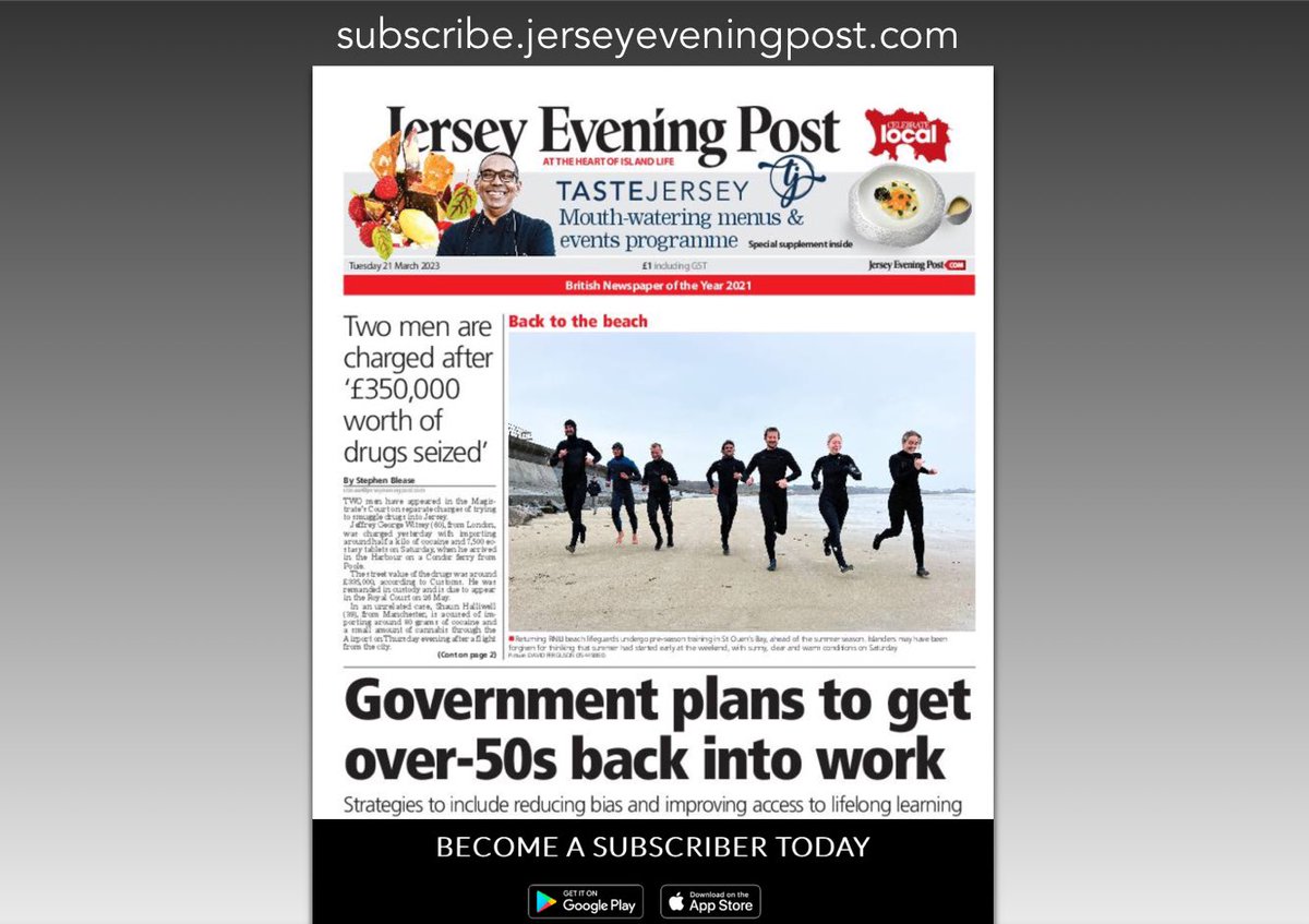 Tuesday’s <a href="/JEPnews/">jepnews</a>:
🚨Two men charged after £350k of drugs seized.
🇫🇷Co-op considering all-French-produce store.
🏠Four-bed house approved next to L'Horizon.
✈️Richard Heath revisits Jersey's worst aviation disaster - the 1938 air crash, in a throwback news series.