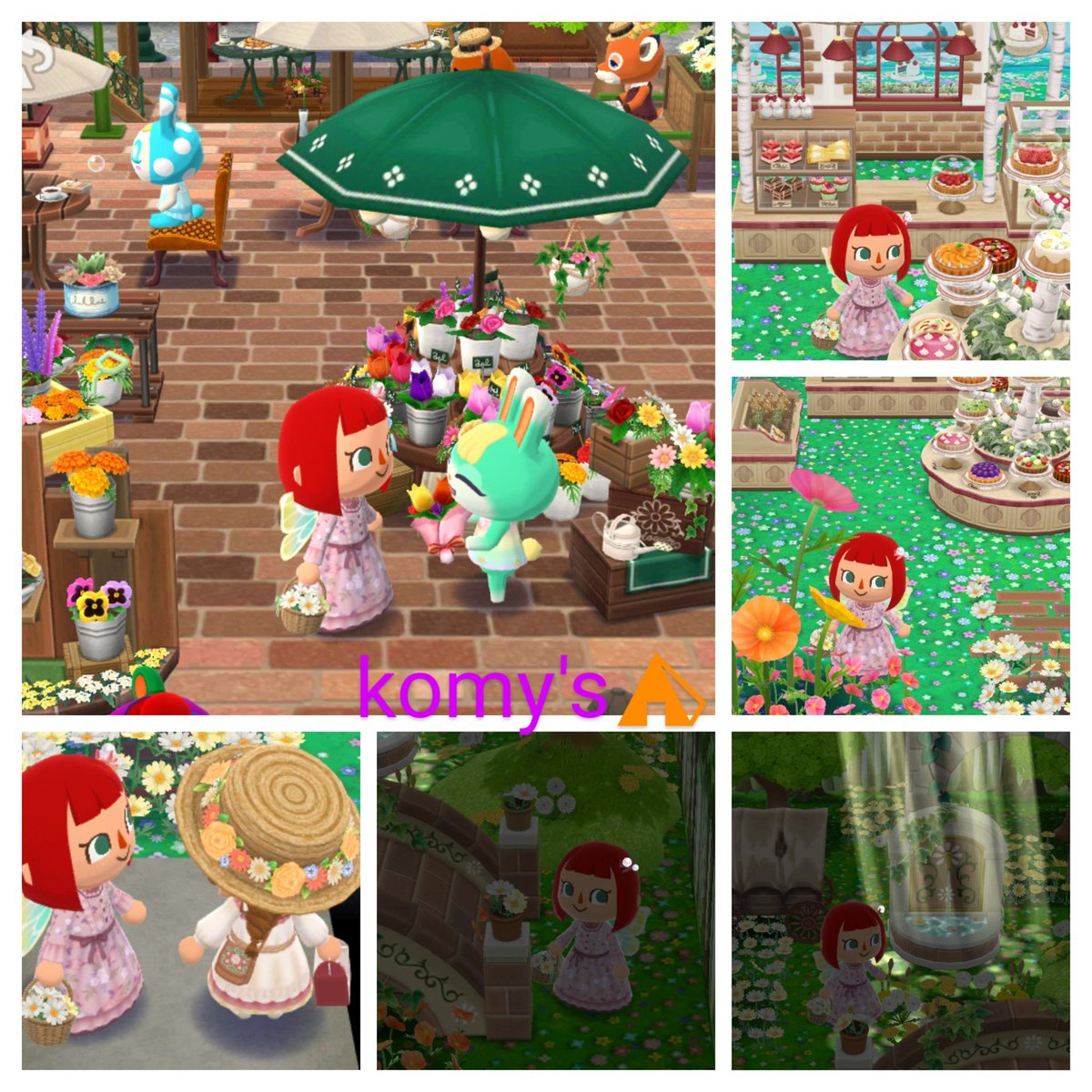 queSeraSeraVn_n's tweet image. 👣今日のお散歩コース👣
komyちんのケーキ屋さん🥧🍰🍩🧁で３時のおやつ購入🥰
マイナスイオンを求め秘密の場所👼🏞️
#ポケ森 #komy