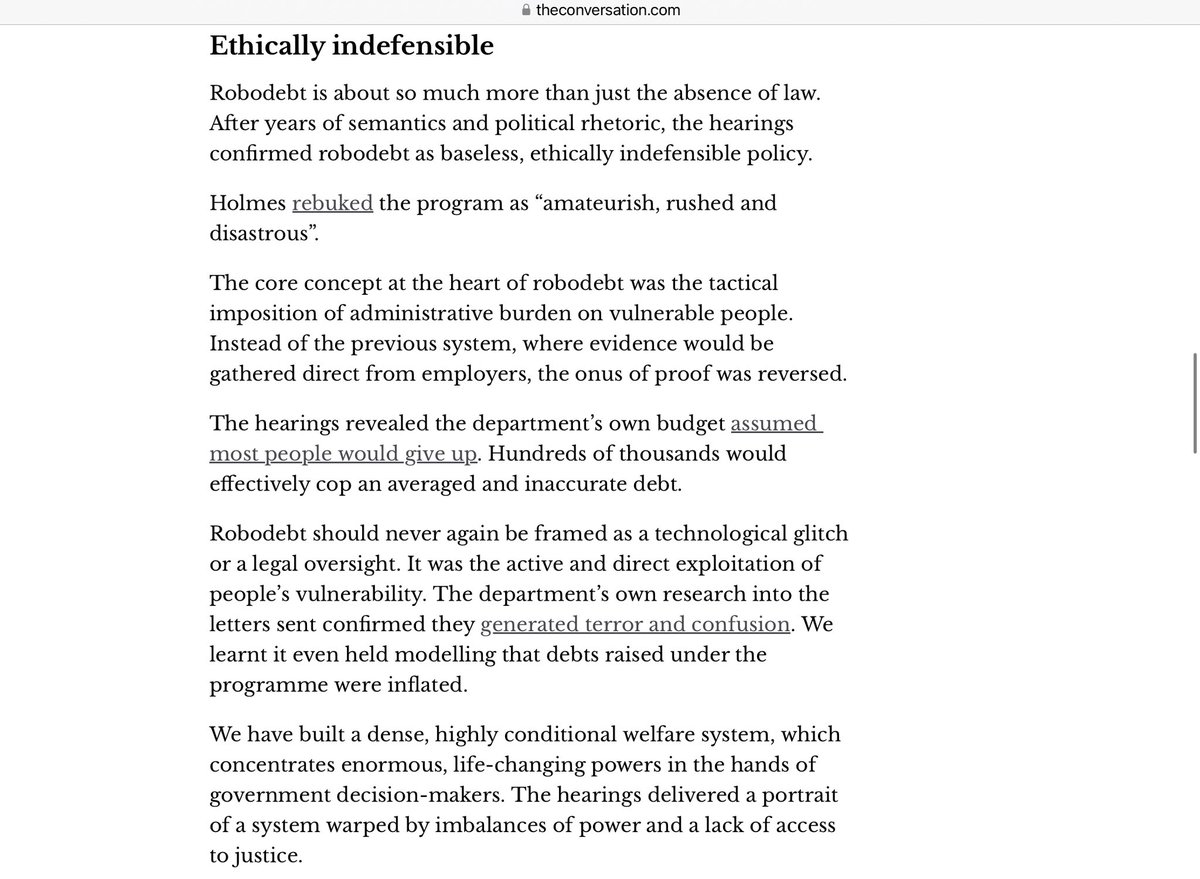 BeverleyBMiles's tweet image. “Ethically infeasible”

The innate #PredatoryDesign of liberal gov’s in Australia

“It was the active and direct exploitation of people’s vulnerability.”

theconversation.com/amateurish-rus…

#PublicInterestTech #DesignJustice #auspol #KTBH #AlgorithmsOfOppression