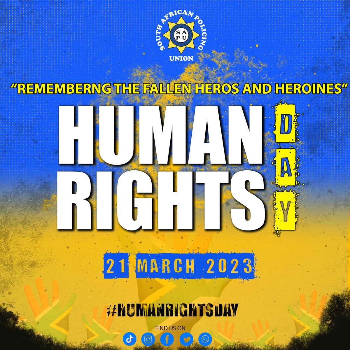 wearesapu's tweet photo. Today we commemorate #HumanRightsDay.
#SAPUCARES
#protecttheprotector
#sapu30thanniversary https://t.co/EZGc6ehMsk