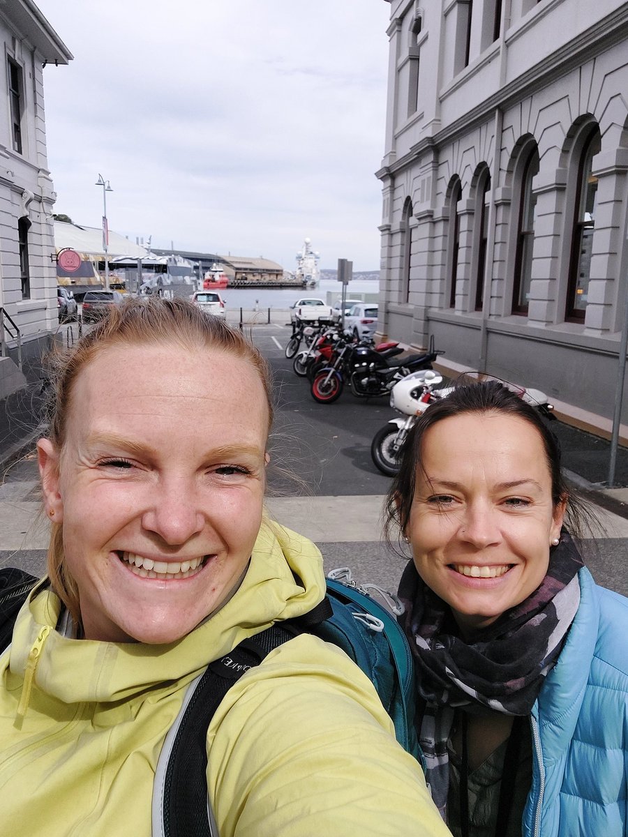 Frida Snilstveit Hoem (@frida_sh) on Twitter photo Catching up with Linda in Hobart exactly 4 years since we sailed to iceberg alley #exp382 on <a href="/TheJR/">JOIDES Resolution</a>. Tomorrow I board another ship; #RVInvestigator (in the background) for a voyage offshore West Tasmania. Stay tuned 🚢🌊 Catching up with Linda in Hobart exactly 4 years since we sailed to iceberg alley #exp382 on <a href="/TheJR/">JOIDES Resolution</a>. Tomorrow I board another ship; #RVInvestigator (in the background) for a voyage offshore West Tasmania. Stay tuned 🚢🌊