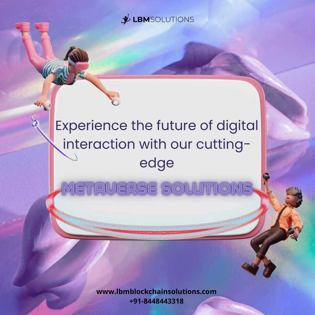 LBMsolutions_'s tweet photo. Experience the future of digital interaction with our cutting-edge Metaverse solutions ๐๐จโ๐ป
๐ Website :- https://t.co/tK7h85FYjw
๐:- +91-8448443318
#joinlbm #MetaverseDevelopmentCompany #metaversedevelopment
#metaversenews #metagaming #gaming #Ethereum https://t.co/Ckj4BYBnNG