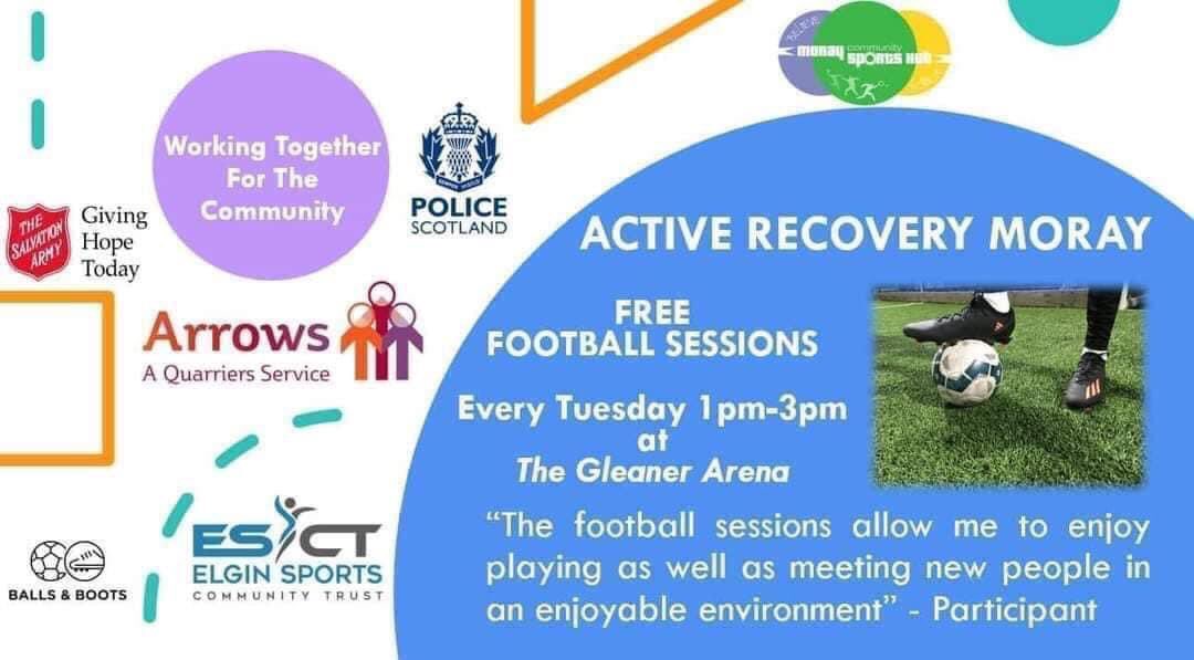 ElginSportsCT's tweet photo. ⚽️𝘼𝙘𝙩𝙞𝙫𝙚 𝙍𝙚𝙘𝙤𝙫𝙚𝙧𝙮 𝙈𝙤𝙧𝙖𝙮 ⚽️
 
𝐅𝐫𝐞𝐞 𝐅𝐨𝐨𝐭𝐛𝐚𝐥𝐥 𝐒𝐞𝐬𝐬𝐢𝐨𝐧 @ 𝐓𝐡𝐞 𝐆𝐥𝐞𝐚𝐧𝐞𝐫 𝐀𝐫𝐞𝐧𝐚 

Tuesday 21st March 2023 1pm-3pm

Football activities for adults/16+

Everyone welcome 🤗

Football kit and boots available. 

#activerecoverymoray https://t.co/TVBjf2ZWGv