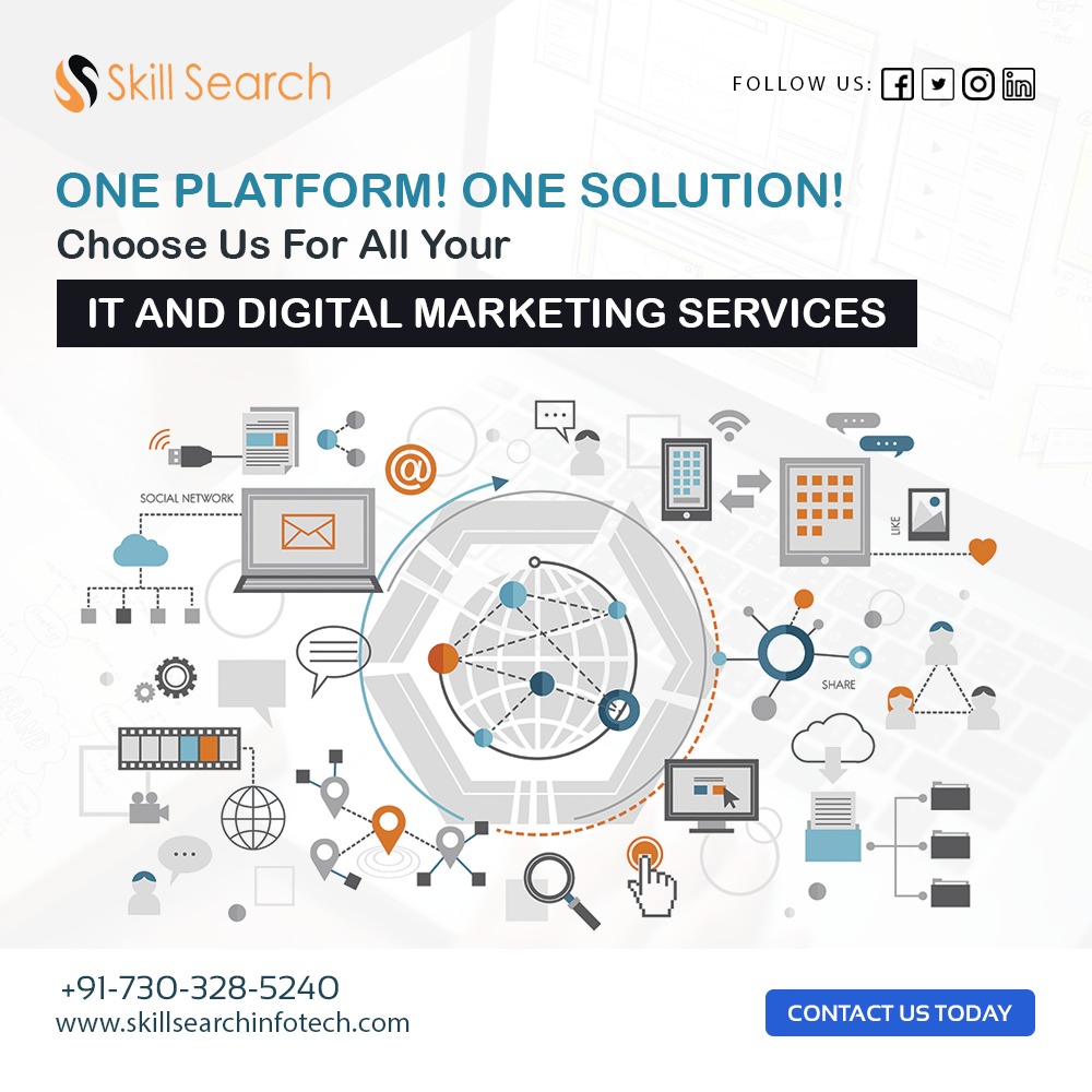 skillsearchinfo's tweet photo. One Platform! One Solution!
Choose Us For All Your IT And Digital Marketing Services.
Connect With Us: https://t.co/qXtrLRna4n
Call Or WhatsApp: +91-7303285240 
#digitalmarketing #marketing #socialmediamarketing #socialmedia #business  #branding #marketingdigital #onlinemarketing https://t.co/pvLznpHAzz