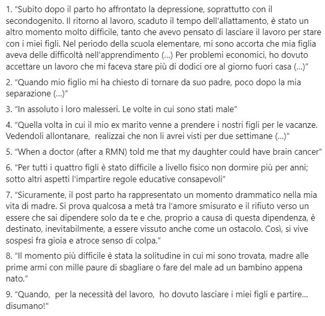 SiPGI_editoria's tweet photo. Abbiamo chiesto a 9 donne, di diversa estrazione sociale e culturale, ๐ช๐ฎ๐๐ฅ๐ ๐ฌ๐ข๐ ๐ฌ๐ญ๐๐ญ๐จ ๐ข๐ฅ ๐ฆ๐จ๐ฆ๐๐ง๐ญ๐จ ๐ฉ๐ขรน ๐๐ข๐๐๐ข๐๐ข๐ฅ๐ ๐๐๐ฅ๐ฅ๐ ๐ฅ๐จ๐ซ๐จ ๐ฏ๐ข๐ญ๐ ๐๐ข ๐ฆ๐๐๐ซ๐.
In allegato, le loro risposte #sipgi @sipgieditoria #madre #figli https://t.co/8Rxl2zcNRs