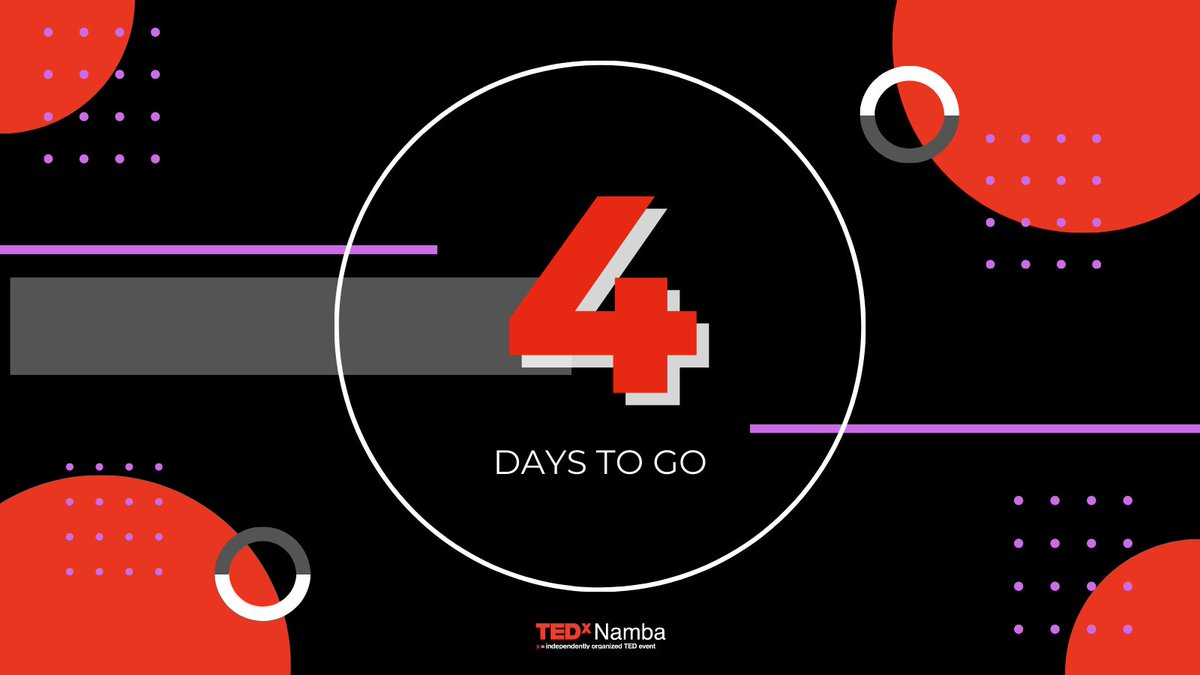 TEDxNamba's tweet photo. |イベント開催まであと4日！ |4 days to go until our event! | ●イベント詳細はこちら|Click here for details: https://t.co/xFSWSB8SYX 参加者の二次募集は、3/24 12:00まで！ぜひご応募ください！ #TEDxNamba2023 #tedtalk #tedx #関西イベント #大阪イベント #起業家
#勉強垢 #クリエイター https://t.co/hG8mKQa9gO