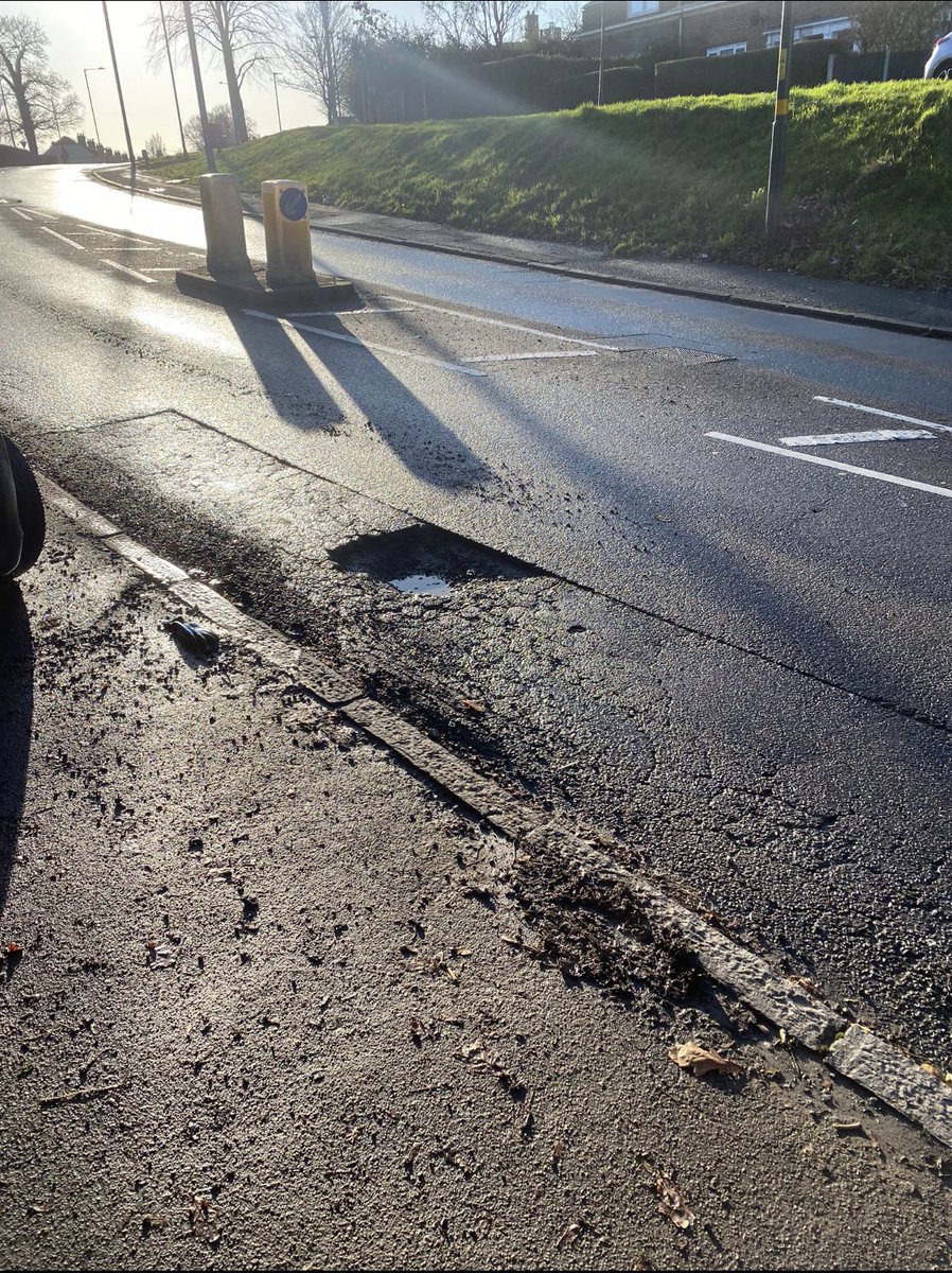 LauMaleady's tweet photo. @GMB We hit this pot hole in our local area in Birmingham on Christmas Day night - it burst our tyre. The hole was filled the next day but still have not recieved acknowledgement from kier about our claim. Since Boxing Day the hole has now re appeared 🙄 https://t.co/CLCMrqQ38z