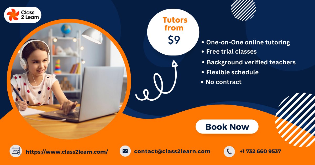 Class2Learn's tweet photo. Class2learn - Online Learning Platform
https://t.co/gkntxJlSDH
#onlinelearningplatform #onlinelearning #onlineschooling #onlineeduction #oneonone #oneononeclass #privatetutors #verifiedteachers #class2learn https://t.co/e5wTKK2lIL