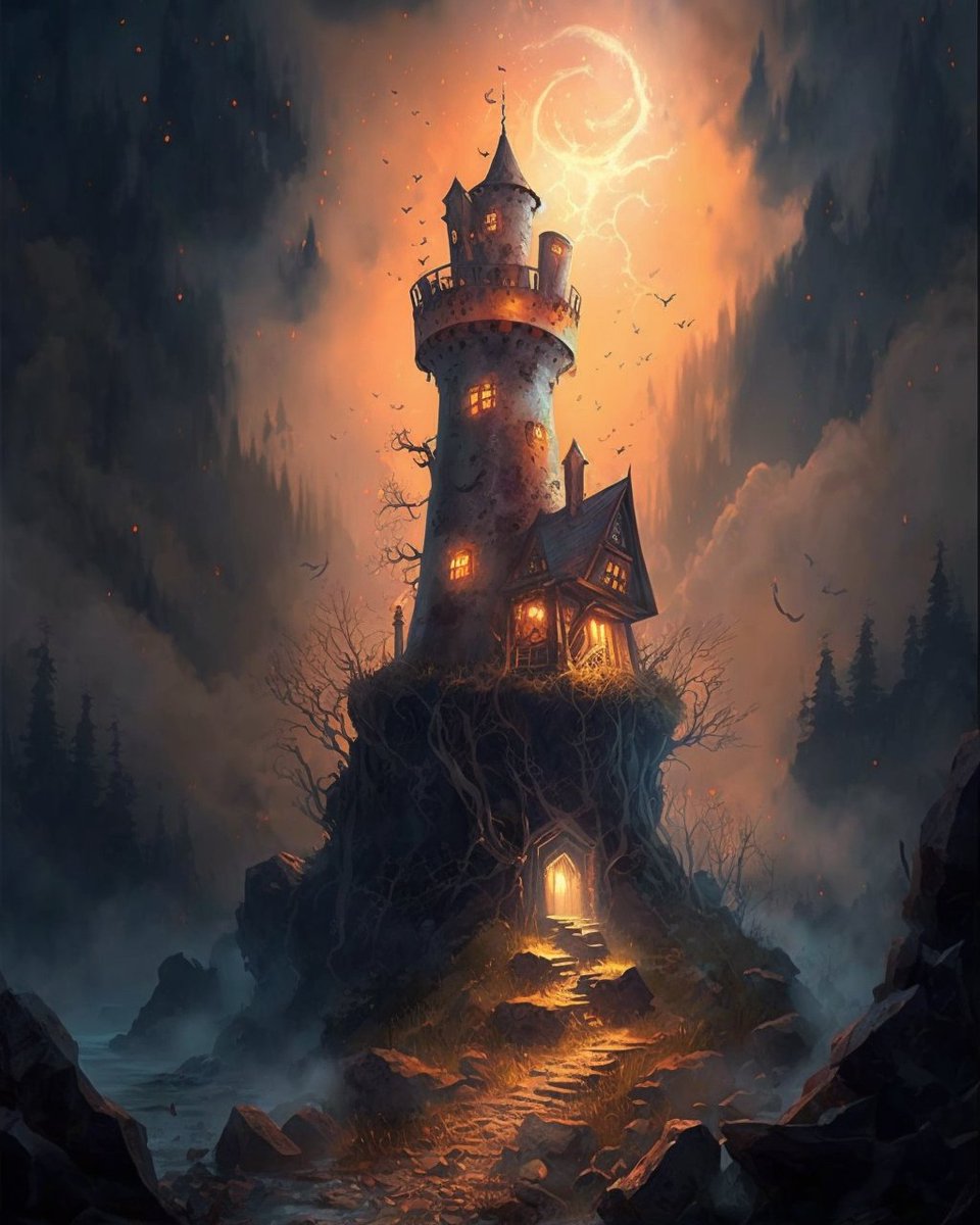 imshaiful4u's tweet photo. Witch Tower x #midjourney 

Need any kind of Digital art? Feel free to DM me.

#midjourneyart #midjourneyartwork #MidjourneyAI #ai #AIart #AIArtwork #aiartcommunity #AIArtistCommunity #artist #digitalart #digitalpainting #Digital #witch #witchtower https://t.co/e0se6x4uAl