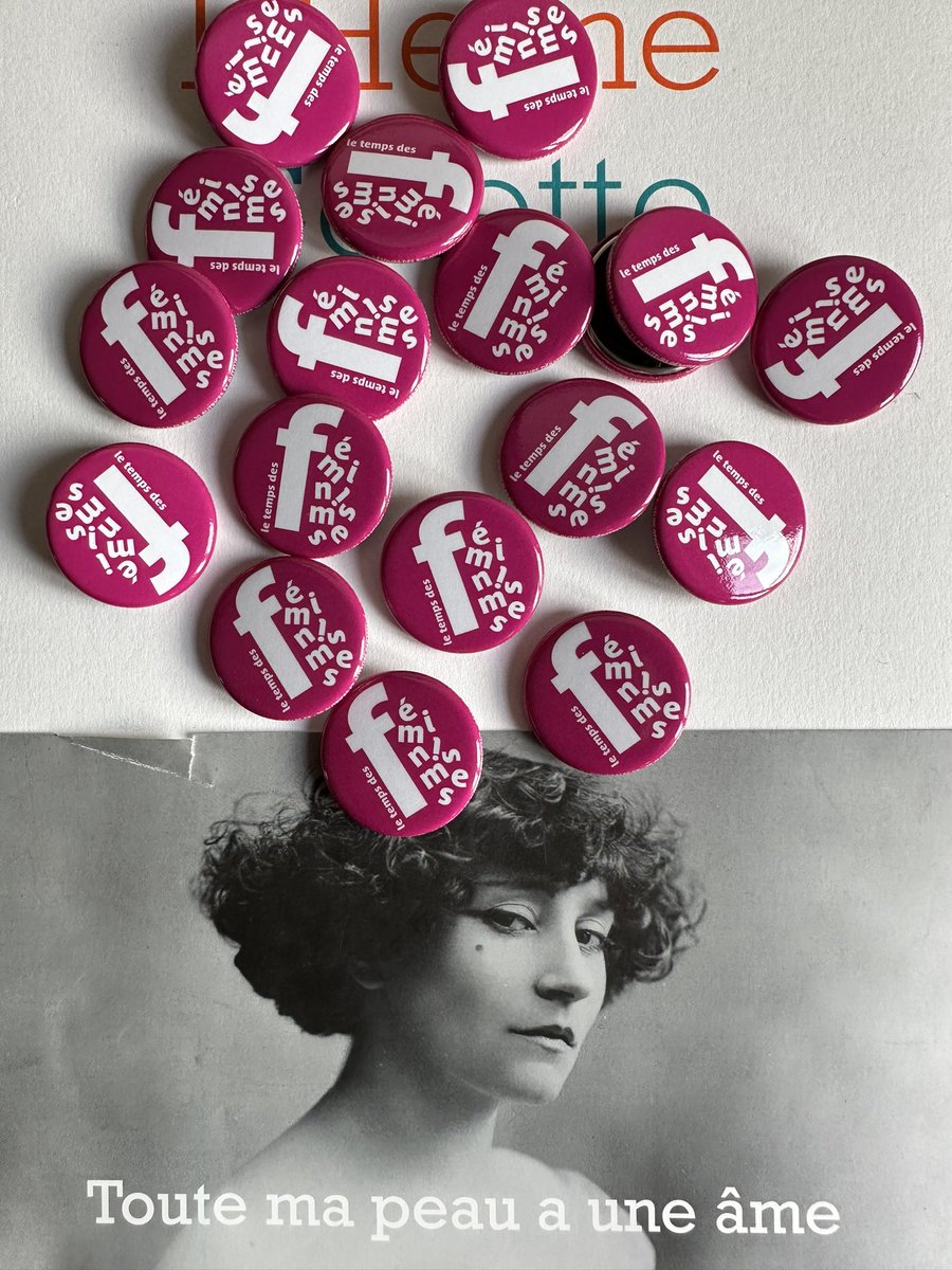 Voici les pin’s des «Temps du féminisme » des Bibliothèques idéales.  #feminisme #alsace #Feminicide #GiseleHalimi #colette #litterature #books #Litterature #strasbourg