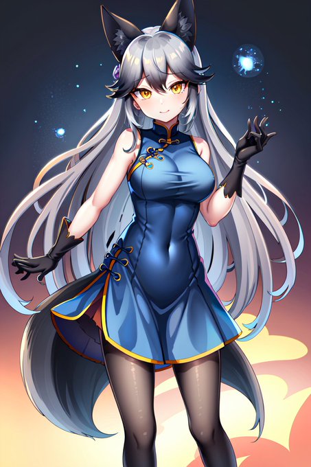 AI描きプログラムでギンギツネの様々なチャイナドレス姿を作ってみました#けものフレンズ#stablediffusion #AIイラスト #AIart 