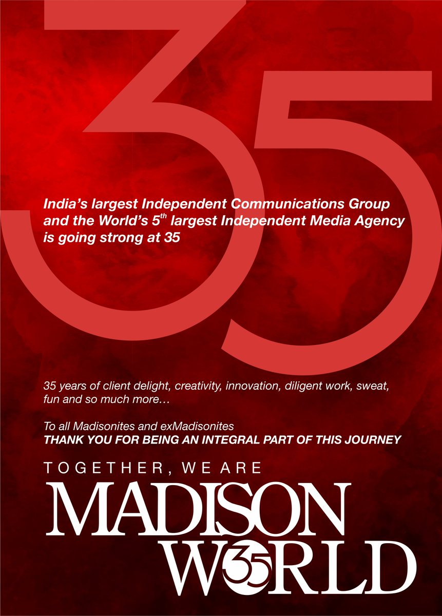 Sam_Balsara's tweet photo. Madison World turns 35 today!💫

Thank you for being an integral part of this journey!✨ https://t.co/CPHtwpWpGv