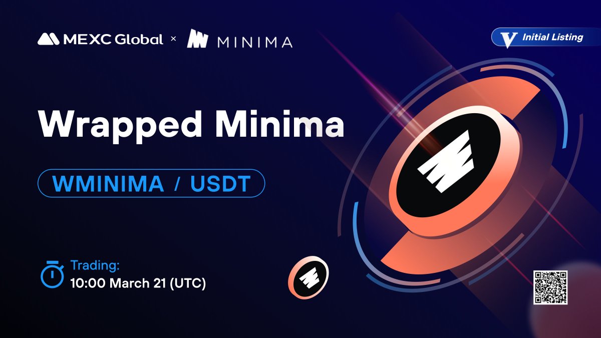 MEXC_Official's tweet image. Happy to announce that the @Minima_Global Kickstarter has concluded and #WMINIMA will list on @MEXC_Global🔥

🔹Deposit: Opened
🔹WMINIMA/USDT Trading in the Innovation Zone: Mar 21, 10:00 (UTC)

Details: bit.ly/3JvBDpG

#WrappedMinima #MEXC