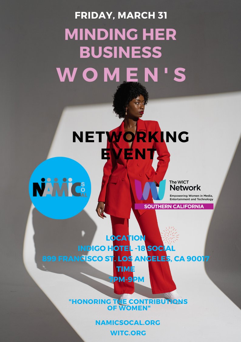 namicsocal's tweet photo. #womenshistorymonth #media #entertainment #networking #womenmakinghistory #tv #film https://t.co/iDObEHIvHk