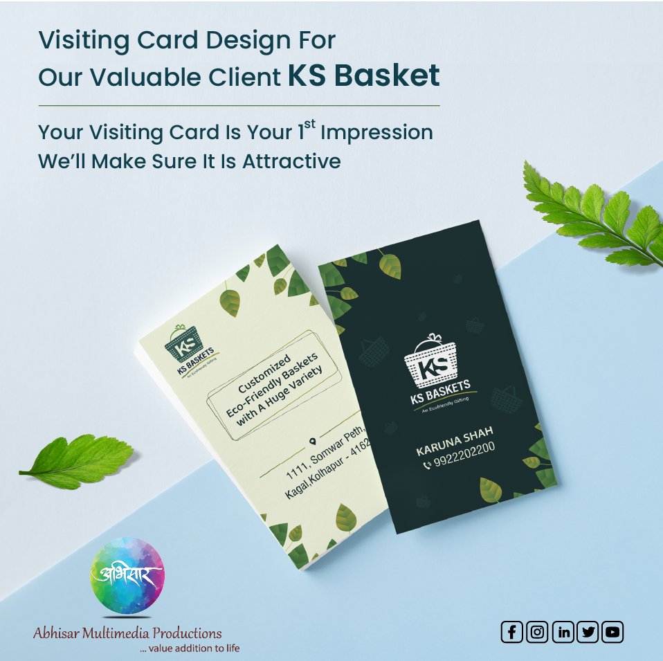 We'll make sure that your 1st impression is attractive with our outstanding visiting card designs. Want to get yours? Contact us! 🤩

📞: +91 84216 84741 | +91 97668 40095

#abhisarmultimediaproductions #kolhapur #visitingcard #visitingcarddesign #officecard #carddesign #card