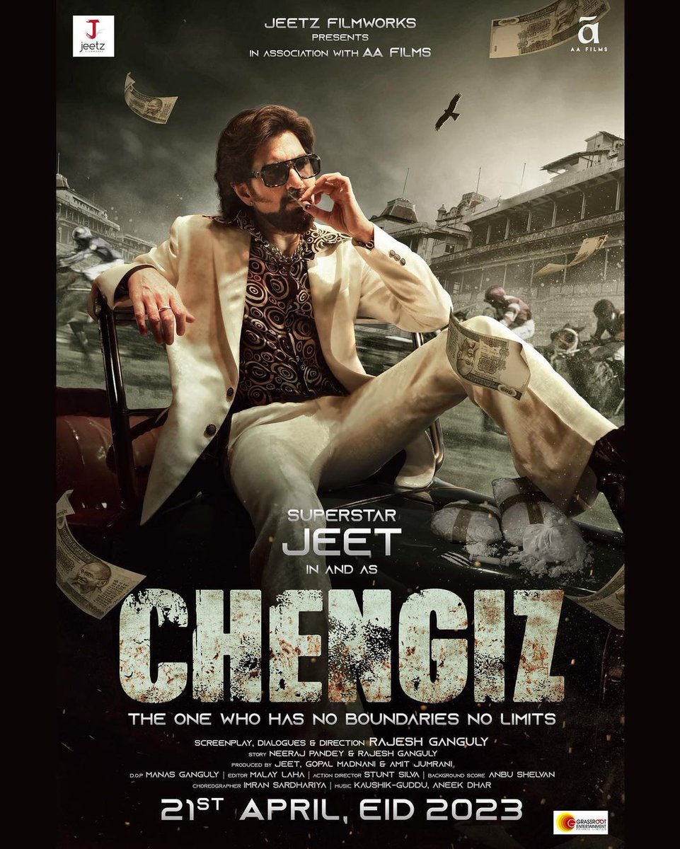 Superstar #Jeet starrer action film #CHENGIZ to Release in Bengali and Hindi simultaneously #ThisEid #21stApril
@jeet30 @susmita_cjee @rohitroy500 @shatafFigar #RajeshGanguly @neerajpofficial #AnilThadani @silvastunt @ImranSardhariya
 #AnbuSelvan
#BengaliFilm #Tollywoodfilm