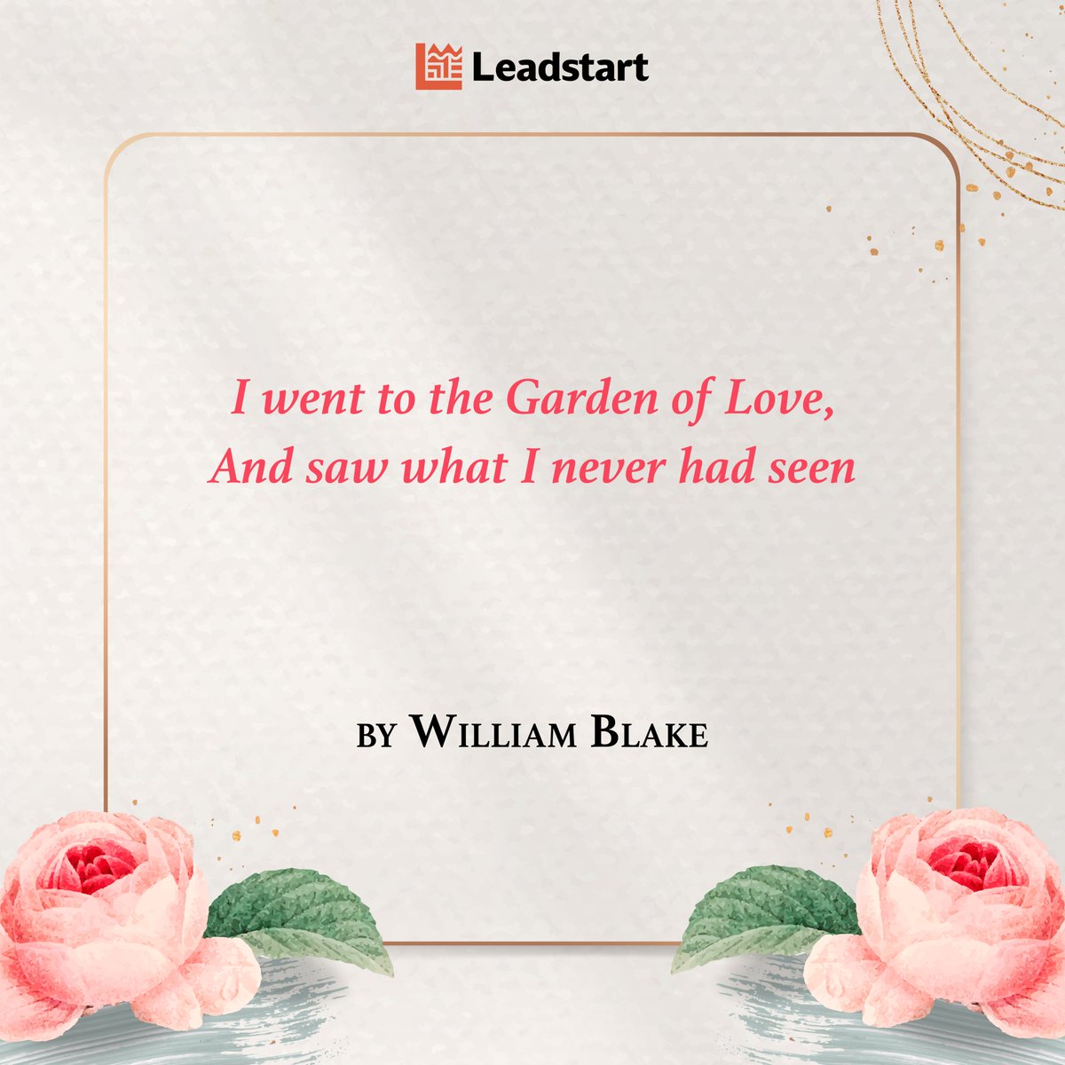 Leadstart_P's tweet photo. If you want to express your feelings to someone, dedicate a poem to them, because it has the potential to melt hearts, inspire, and bring happiness through words.
Enjoy these heart-touching poems from some of the renowned poets!🌺🥰
#leadstart #leadstartpublishing #poetryday https://t.co/FAwZE1fZCa