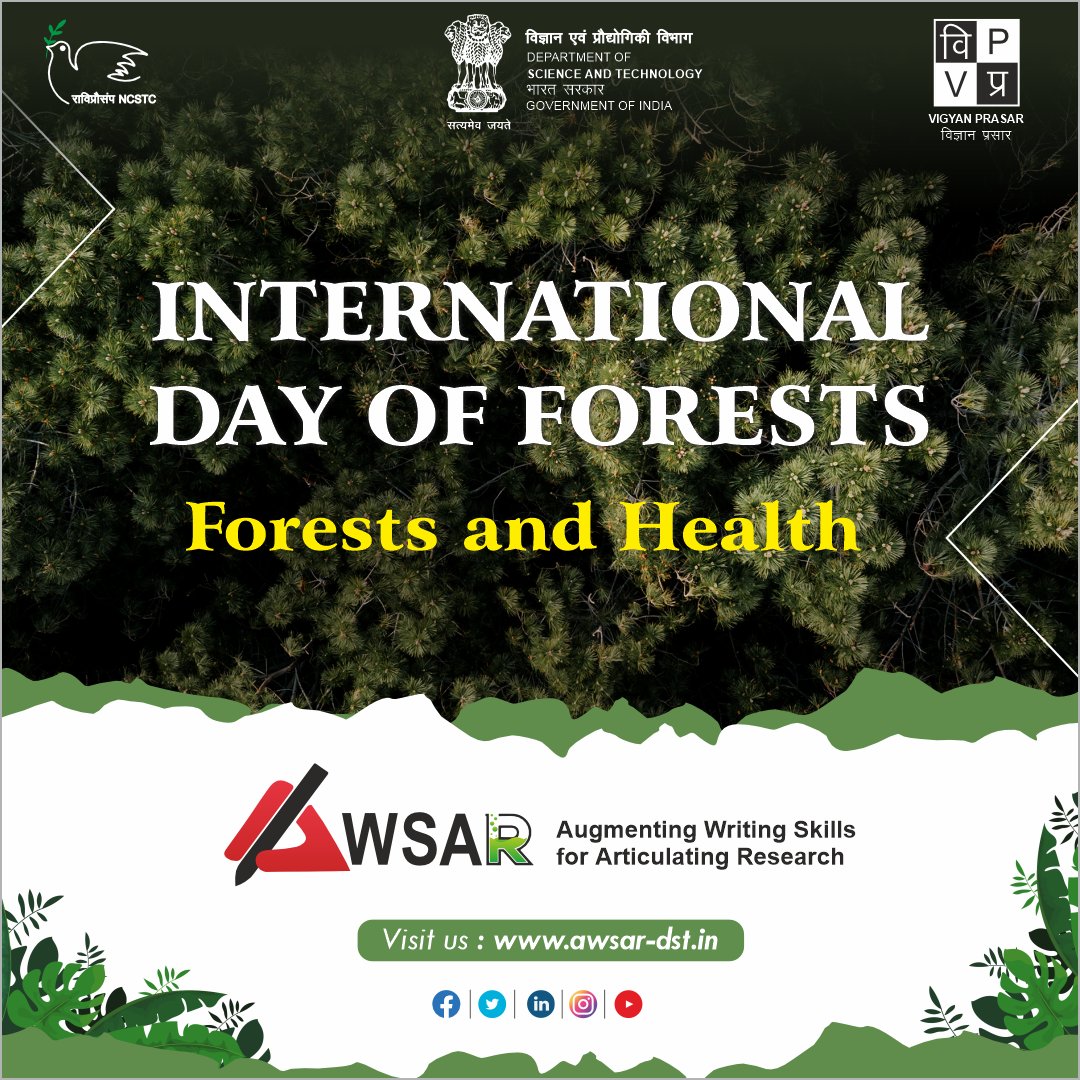 Forests play a crucial role in our planet's health and our own well-being. This year's theme, "Healthy Forests for Healthy People", highlights how dependent we are on forests.
Let's all contribute to their long term health for better future! #InternationalDayofForests