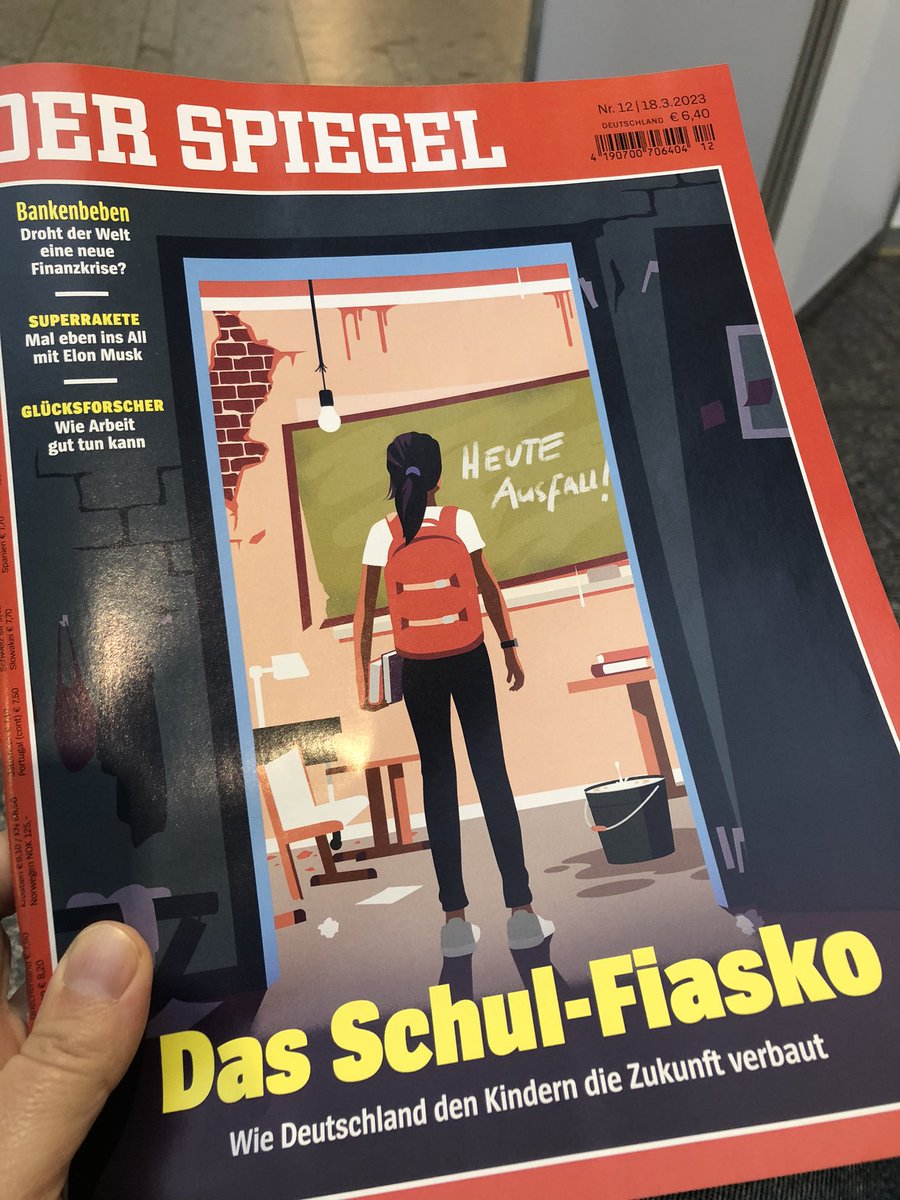 Danke, <a href="/derspiegel/">DER SPIEGEL</a> fürs Aufgreifen des Themas. Was fehlt: das Aufzeigen der Lösungen, die es heute schon gibt. Preisgekrönte Modellschulen zeigen, wie zukunftsfähige Bildung gestaltet wird. Die gilt es sichtbar zu machen - und gemeinschaftlich zu fördern! #schulfiasko