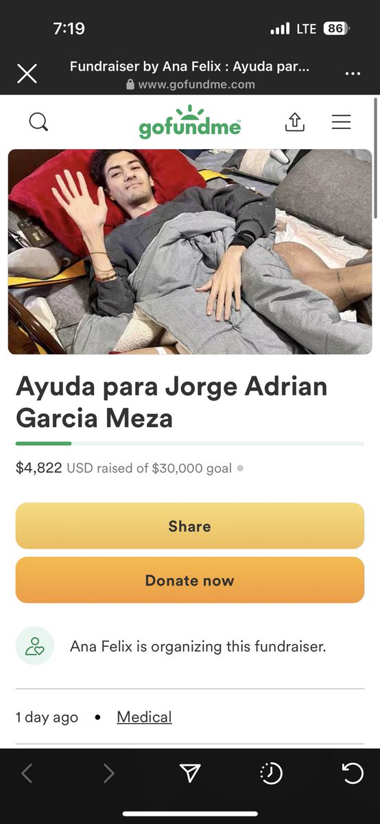 aliciagrijalvaj's tweet photo. Esta es la historia de un amigo muy querido que esta pasando por una situación muy delicada desde hace uno años y que necesita de la ayuda de todos, el que pueda donar se le agradece y si no solo compartiendo gracias 🫶🏼
https://t.co/CGKgCE9o0g https://t.co/35KmLEuzjP