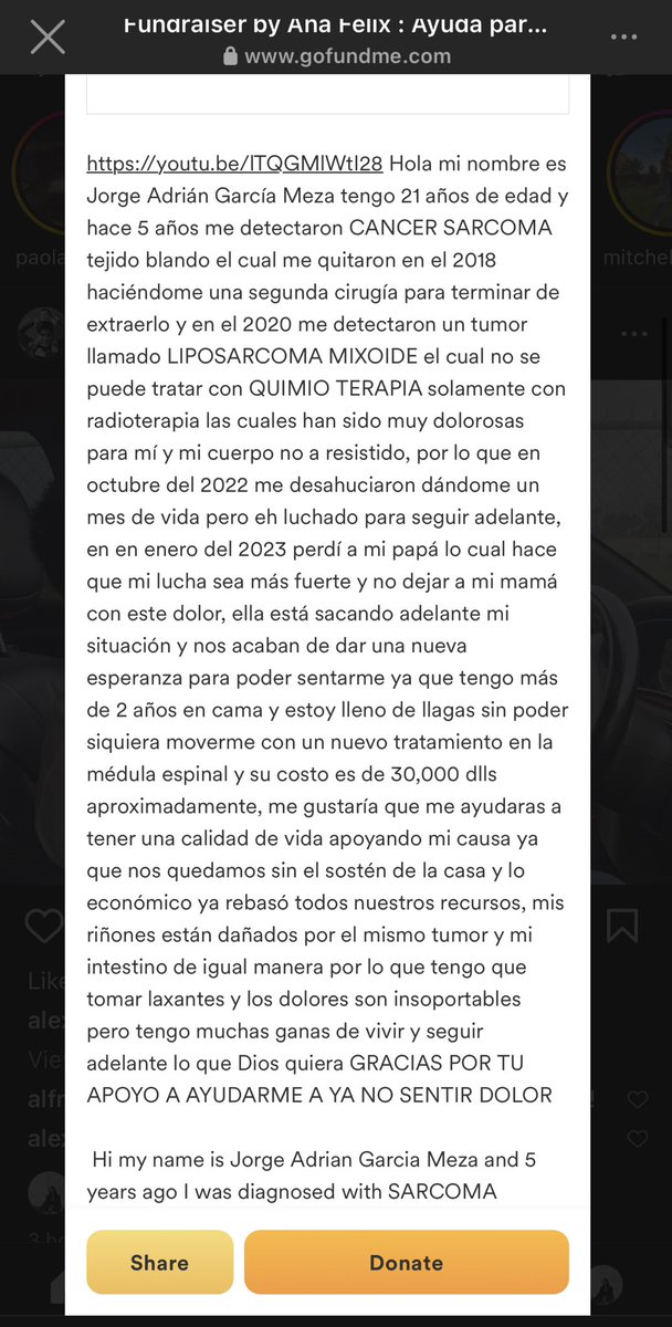 aliciagrijalvaj's tweet photo. Esta es la historia de un amigo muy querido que esta pasando por una situación muy delicada desde hace uno años y que necesita de la ayuda de todos, el que pueda donar se le agradece y si no solo compartiendo gracias 🫶🏼
https://t.co/CGKgCE9o0g https://t.co/35KmLEuzjP