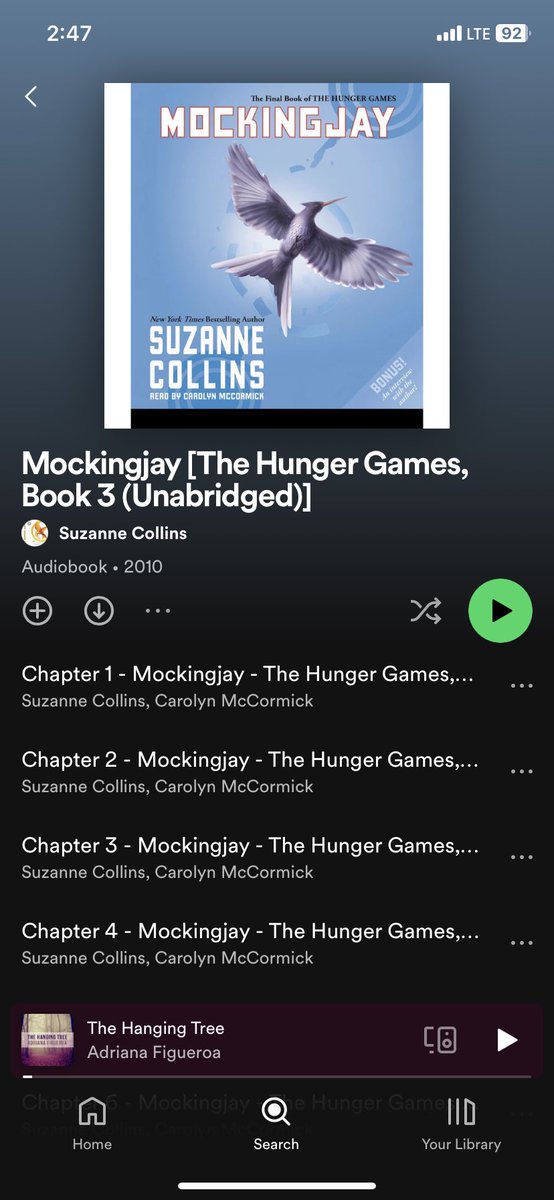 worldreads's tweet image. casual reminder that Suzanne Collins has the Hunger Games series audiobooks on Spotify for free
