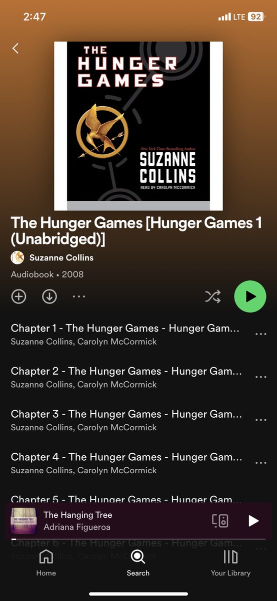 worldreads's tweet image. casual reminder that Suzanne Collins has the Hunger Games series audiobooks on Spotify for free